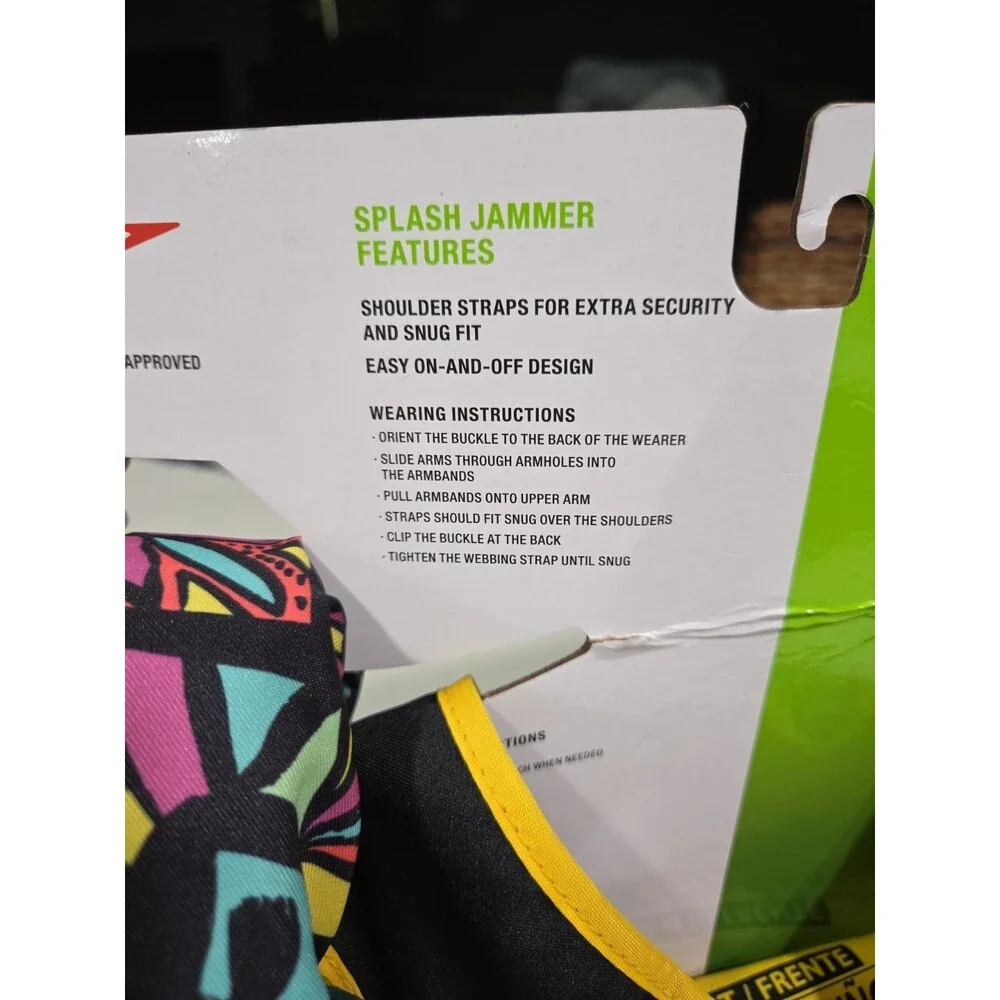 Speedo Splash Jammer Multicolored: Polyethylene Life Vest, Child 33-55 lbs GYM